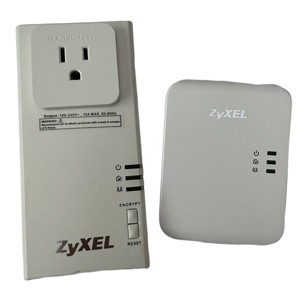 ZyXEL Set - 1 Powerline Pass-Thru Ethernet Adapter PLA-407 200Mbps & 1 - PLA-401